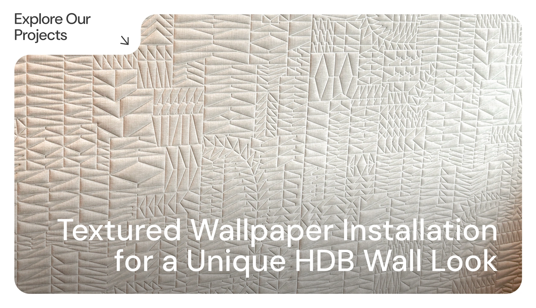 Textured Wallpaper Installation for a Unique HDB Wall Look